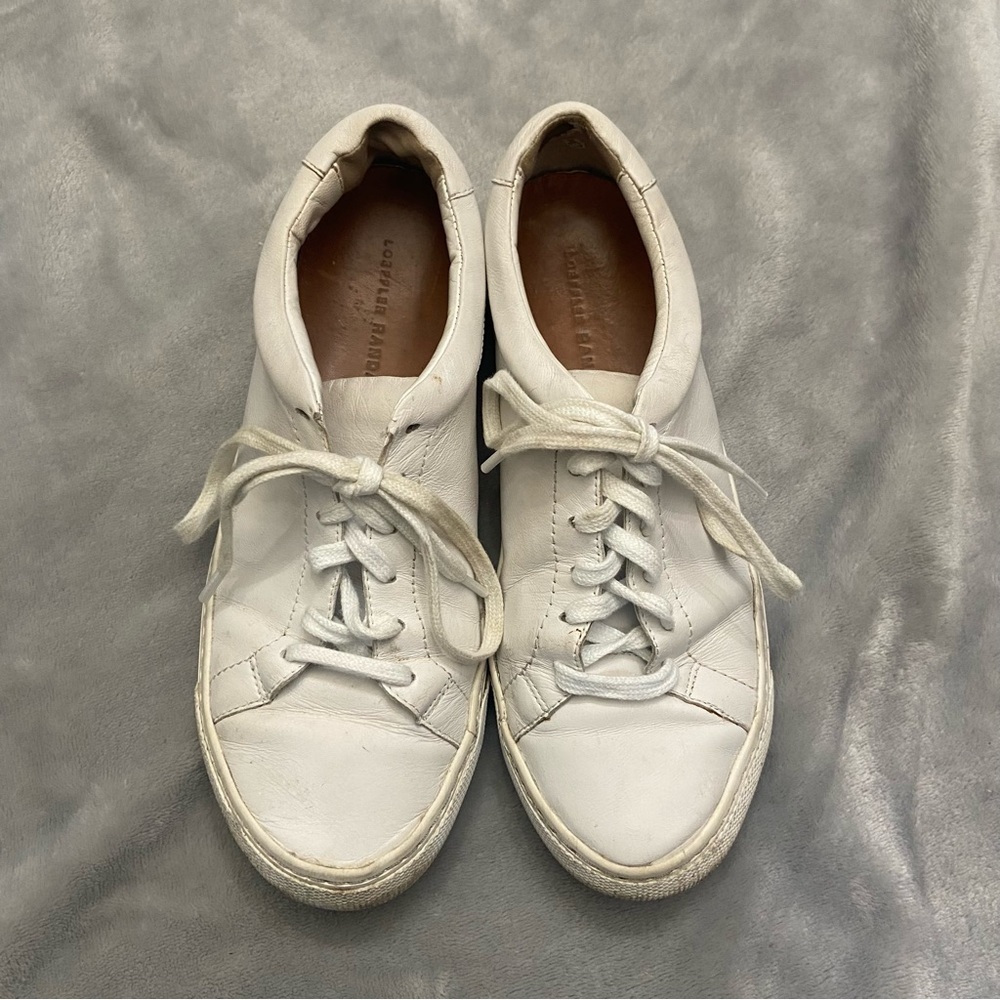 Loeffler Randall white lace-up sneakers